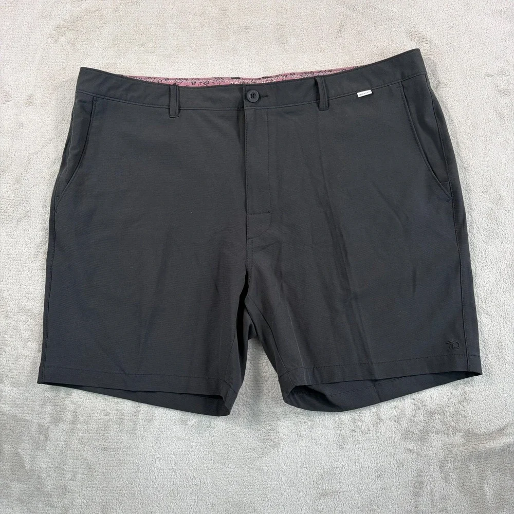 7 Diamonds Dynamic‎ Performance Shorts Men 42x7 Black Stretch Golf Casual NWOT